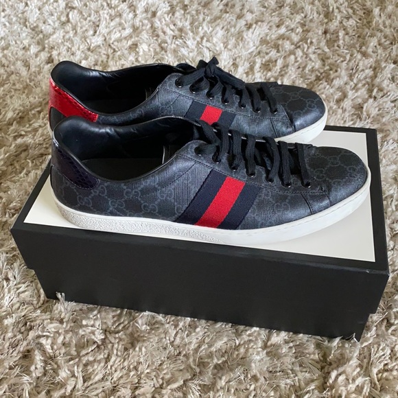 Gucci men’s sneakers dark grey w pattern